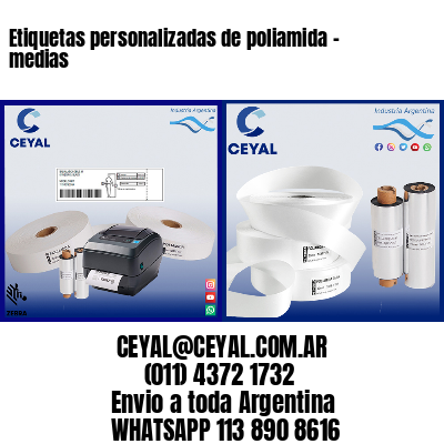 Etiquetas personalizadas de poliamida – medias