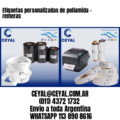 Etiquetas personalizadas de poliamida – remeras