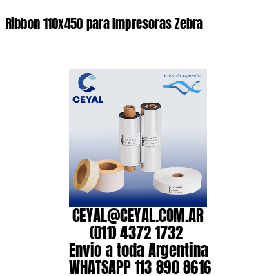 Ribbon 110×450 para Impresoras Zebra