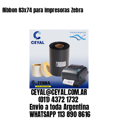 Ribbon 83×74 para Impresoras Zebra