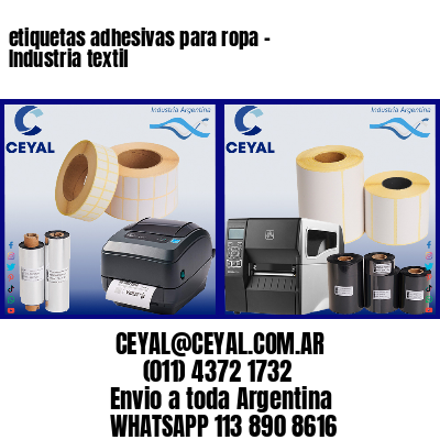 etiquetas adhesivas para ropa – Industria textil