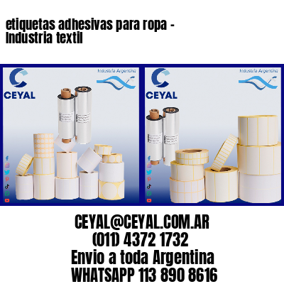 etiquetas adhesivas para ropa – Industria textil