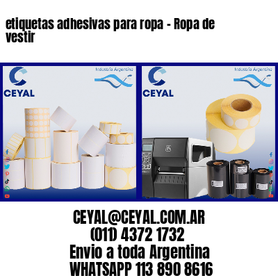 etiquetas adhesivas para ropa – Ropa de vestir
