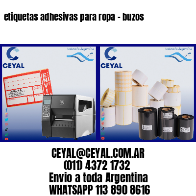 etiquetas adhesivas para ropa – buzos
