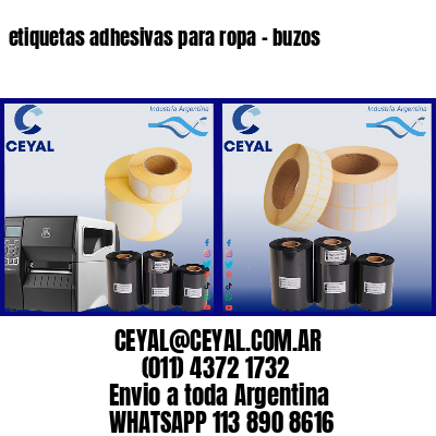 etiquetas adhesivas para ropa – buzos