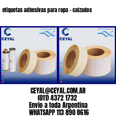 etiquetas adhesivas para ropa – calzados
