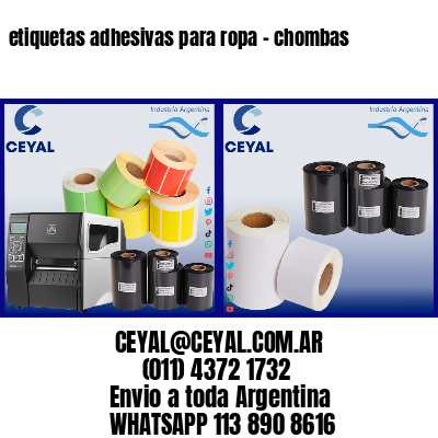 etiquetas adhesivas para ropa – chombas