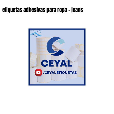 etiquetas adhesivas para ropa - jeans
