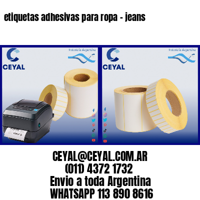 etiquetas adhesivas para ropa – jeans