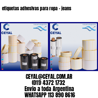 etiquetas adhesivas para ropa – jeans