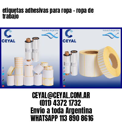 etiquetas adhesivas para ropa – ropa de trabajo