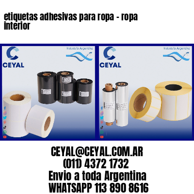 etiquetas adhesivas para ropa – ropa interior