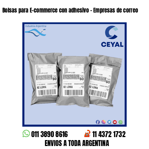 Bolsas para E-commerce con adhesivo – Empresas de correo