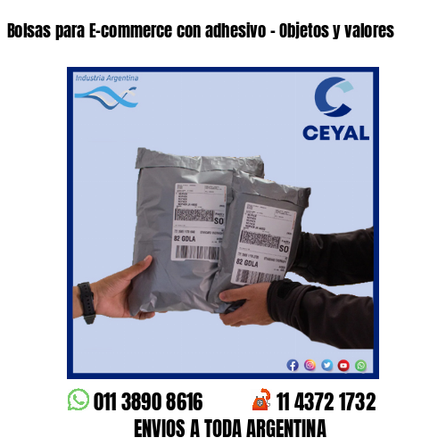 Bolsas para E-commerce con adhesivo – Objetos y valores
