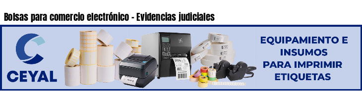 Bolsas para comercio electrónico - Evidencias judiciales