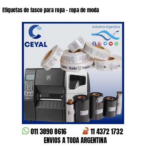 Etiquetas de fasco para ropa – ropa de moda