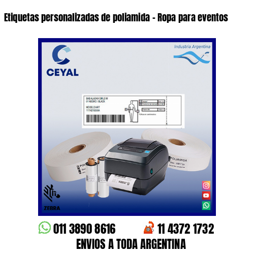 Etiquetas personalizadas de poliamida – Ropa para eventos