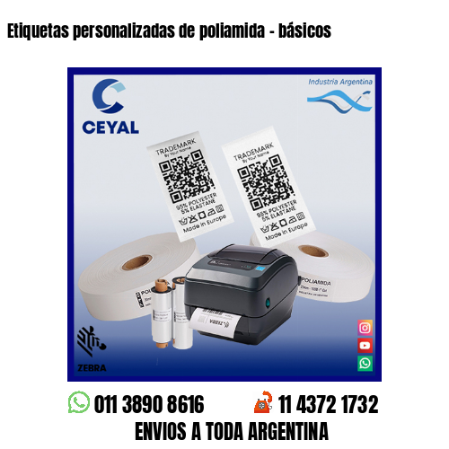 Etiquetas personalizadas de poliamida – básicos