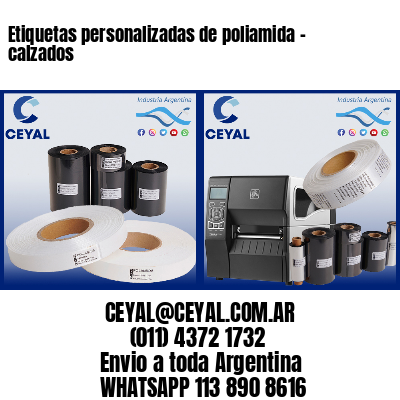 Etiquetas personalizadas de poliamida – calzados