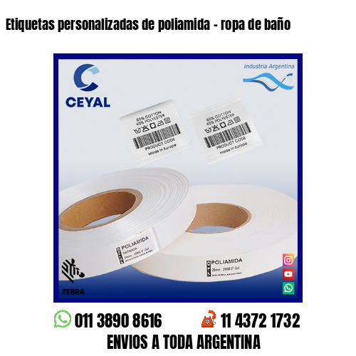 Etiquetas personalizadas de poliamida – ropa de baño