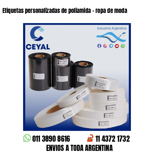 Etiquetas personalizadas de poliamida – ropa de moda