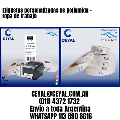 Etiquetas personalizadas de poliamida – ropa de trabajo