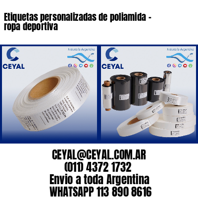 Etiquetas personalizadas de poliamida – ropa deportiva