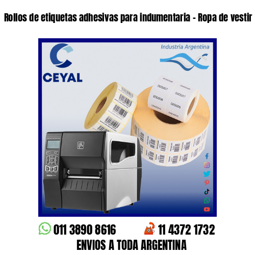 Rollos de etiquetas adhesivas para indumentaria – Ropa de vestir