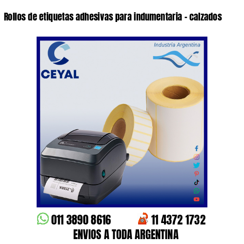 Rollos de etiquetas adhesivas para indumentaria – calzados