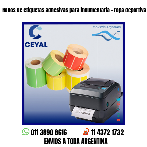 Rollos de etiquetas adhesivas para indumentaria – ropa deportiva