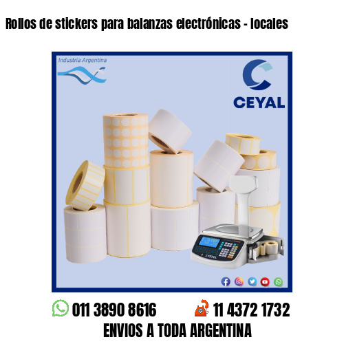 Rollos de stickers para balanzas electrónicas – locales