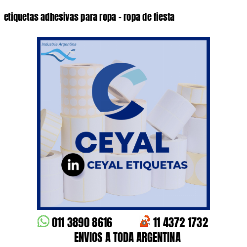etiquetas adhesivas para ropa - ropa de fiesta