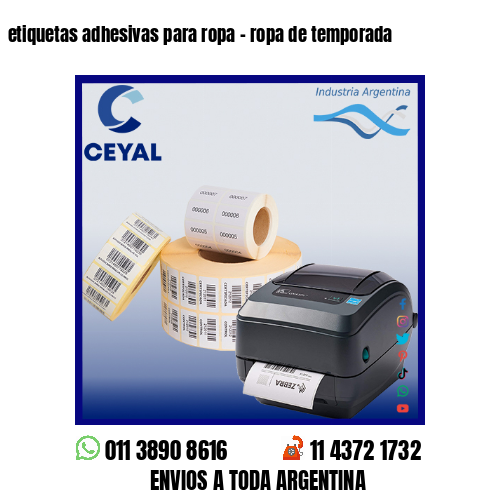 etiquetas adhesivas para ropa – ropa de temporada