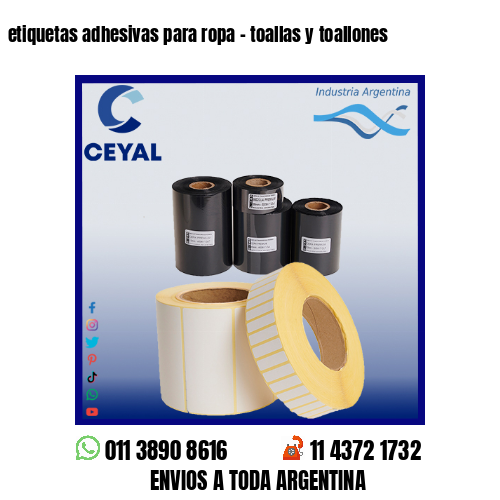 etiquetas adhesivas para ropa – toallas y toallones