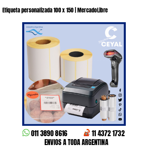 Etiqueta personalizada 100 x 150 | MercadoLibre
