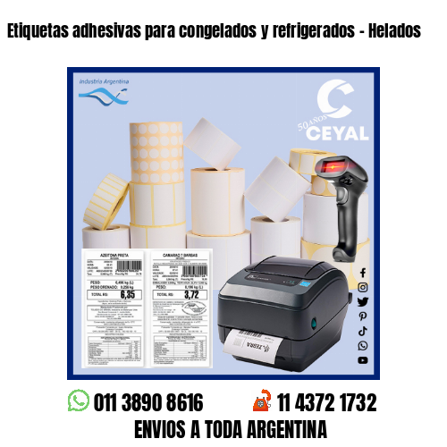 Etiquetas adhesivas para congelados y refrigerados – Helados