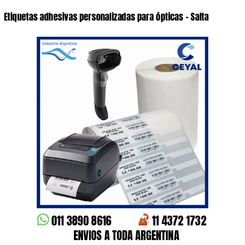 Etiquetas adhesivas personalizadas para ópticas – Salta
