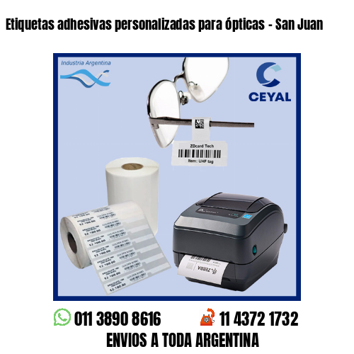 Etiquetas adhesivas personalizadas para ópticas – San Juan