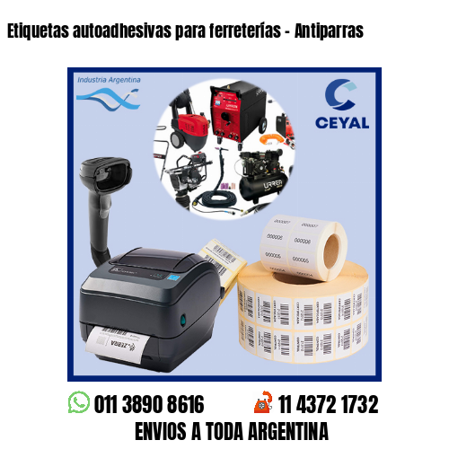 Etiquetas autoadhesivas para ferreterías – Antiparras