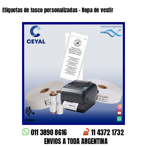 Etiquetas de fasco personalizadas – Ropa de vestir