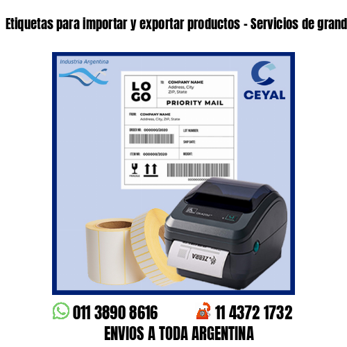 Etiquetas para importar y exportar productos – Servicios de grandes envíos