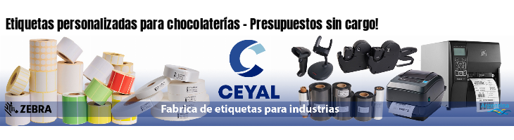 Etiquetas personalizadas para chocolaterías - Presupuestos sin cargo!