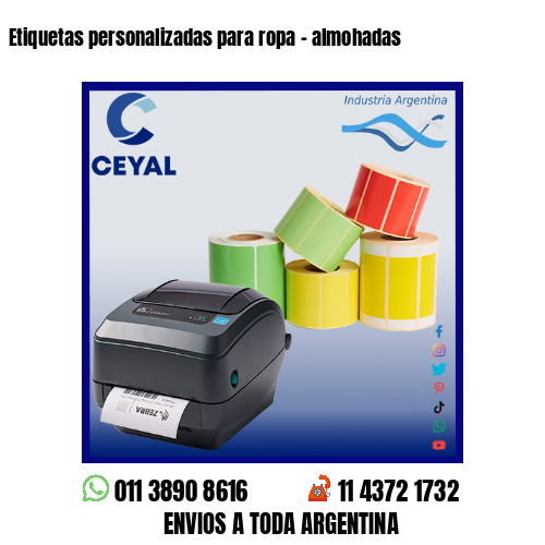 Etiquetas personalizadas para ropa – almohadas