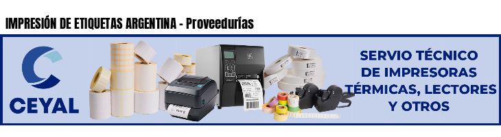 IMPRESIÓN DE ETIQUETAS ARGENTINA - Proveedurías