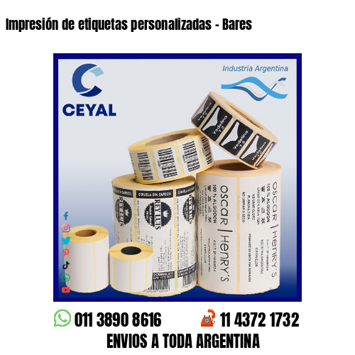 Impresión de etiquetas personalizadas – Bares