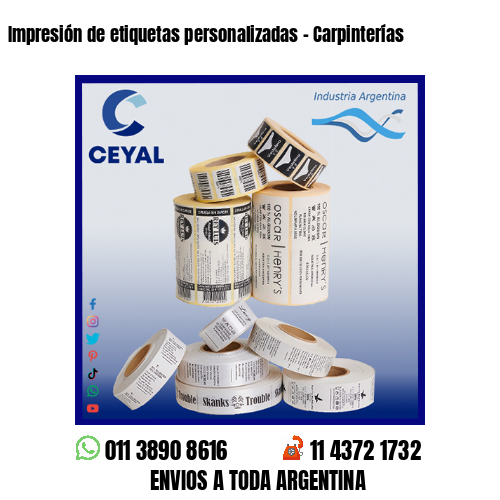 Impresión de etiquetas personalizadas – Carpinterías
