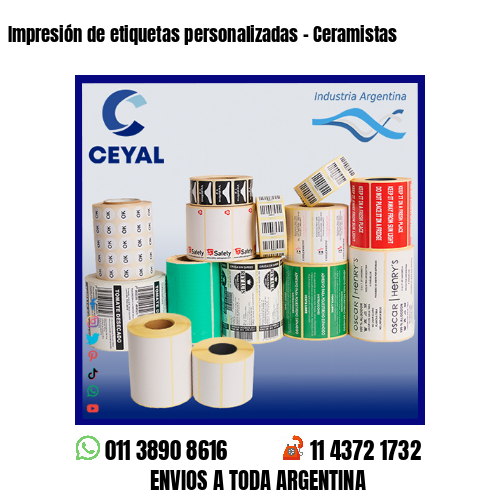 Impresión de etiquetas personalizadas – Ceramistas