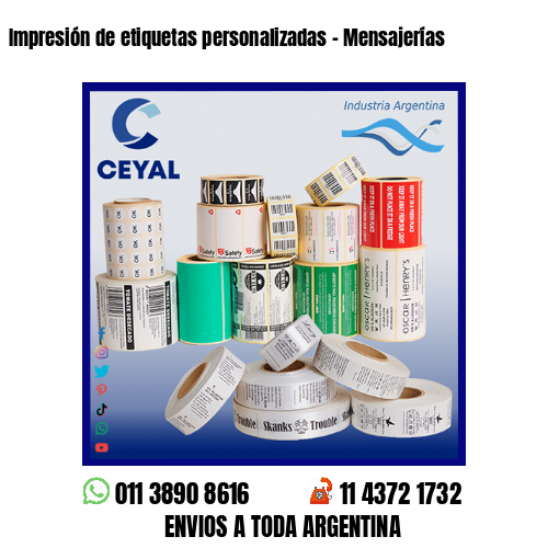 Impresión de etiquetas personalizadas – Mensajerías