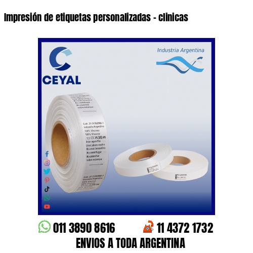 Impresión de etiquetas personalizadas – clinicas