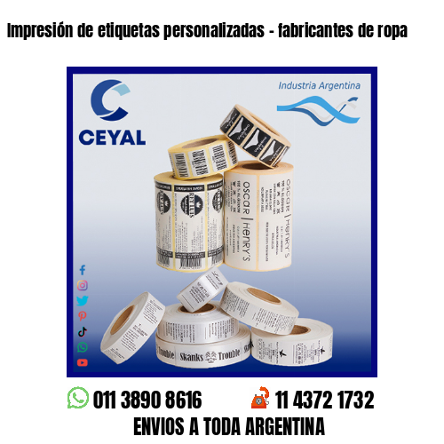 Impresión de etiquetas personalizadas – fabricantes de ropa